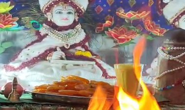 श्रीकृष्ण-बलराम-सुदामा को ठंड से बचाने अंगीठी जलाई:उज्जैन में ढाई डिग्री गिरा तापमान, सांदीपनि आश्रम में भगवान को केसरिया दूध-जलेबी का भोग