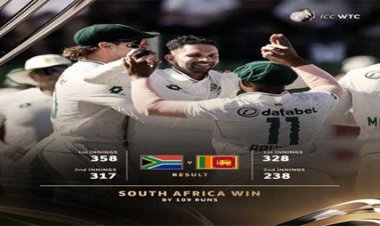 दक्षिण अफ्रीका ने दूसरे टेस्ट मैच में श्रीलंका को 109 रनों से हराया