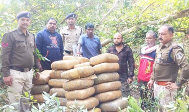 पुलिया के नीचे गिरी कार से 35 लाख का गांजा जब्त