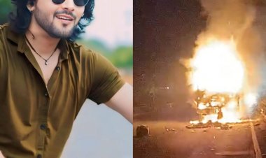 रेसिंग बाइक और कंटेनर की भिड़ंत, दोनों में भड़की आग:एक युवक की मौत, मुंबई में करता था मॉडलिंग; दूसरा गंभीर