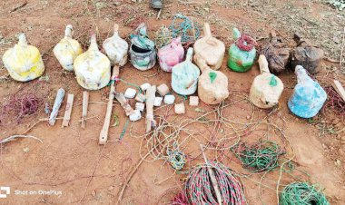 कच्चापाल-तोके के बीच पहाड़ी से 15 बम बरामद