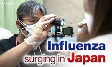 जापान में इन्फ्लूएंजा (फ्लू) के मामलों में तेजी से वृद्धि