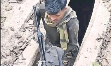 सुरक्षा बलों के अभियान से घबराए नक्सली बचने के लिए खोद रहे खंदक