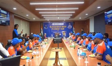 मांडविया ने भारतीय दिव्यांग क्रिकेट टीम को किया सम्मानित