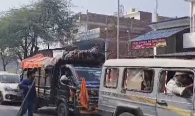 अयोध्या-प्रयागराज हाईवे पर फिर जाम:दुर्गापुर से रामगंज तक सैकड़ों वाहन फंसे, धीरे-धीरे निकलवाया जा रहा