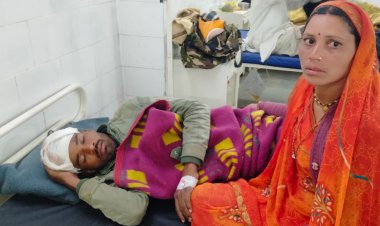 सतवास के तीन चचेरे भाइयों की बाइक स्टॉपर से टकराई:सामने से आ रहे वाहन की तेज रोशनी से हुआ हादसा, एक को भोपाल रेफर किया