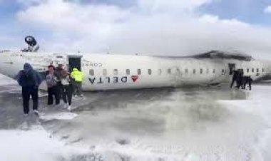 कनाडा: टोरंटो एयरपोर्ट पर हुई विमान दुर्घटना में क्रू समेत सभी यात्री सुरक्षित