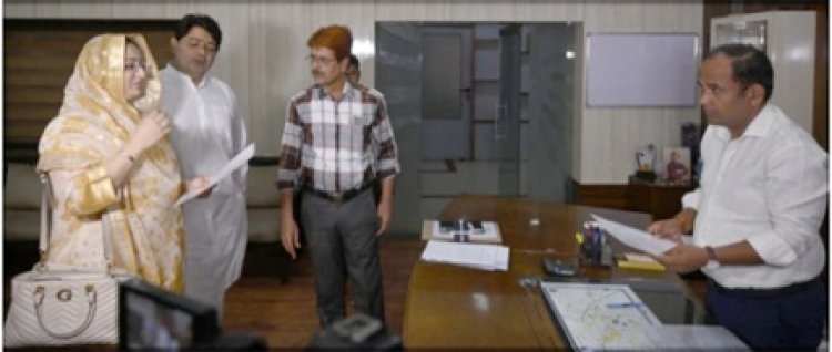 मौलाना अब्दुल रउफ वार्ड की नवनिर्वाचित पार्षद  अरर्जुमन एजाज ढेबर ने पार्षद पद की शपथ ली