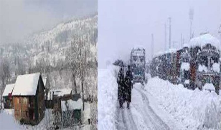 श्रीनगर-जम्मू राजमार्ग बंद, कश्मीर में ताजा बर्फबारी के कारण उड़ान प्रभावित