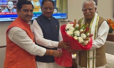 मुख्यमंत्री विष्णुदेव साय ने केंद्रीय मंत्री मनोहर लाल खट्टर से की सौजन्य भेंट