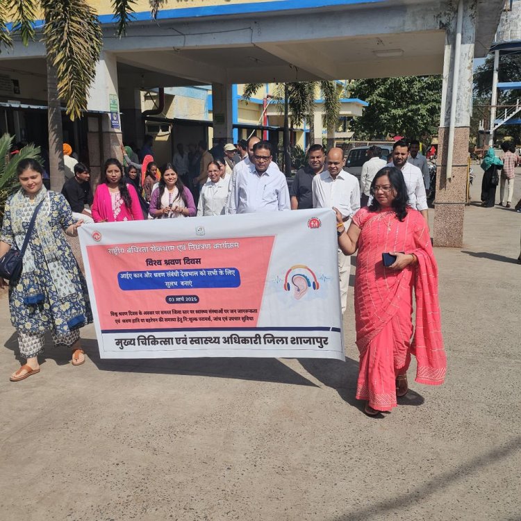 विश्व श्रवण दिवस पर शाजापुर जिला अस्पताल में निशुल्क शिविर:एयरफोन से युवाओं में बढ़ रही बहरापन की समस्या, डॉक्टरों ने दी सलाह