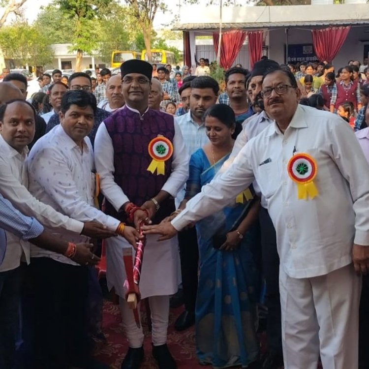 बिजली नगर के सीएम राइस स्कूल में नई सुविधाएं:28 लाख की लागत से बनेंगी लाइब्रेरी और टेक्निकल लैब, मंत्री सारंग ने किया भूमिपूजन