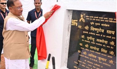 मुख्यमंत्री विष्णुदेव साय ने स्वर्गीय जगदेव राम उरांव कल्याण आश्रम चिकित्सालय का भूमिपूजन किया
