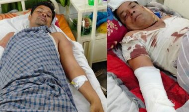 नकाबपोश बदमाशों ने देर रात पिता-पुत्र को पीटा:घर में घुसकर की मारपीट, हाथ-पैर में फ्रैक्चर; रुपयों के लेनदेन का मामला