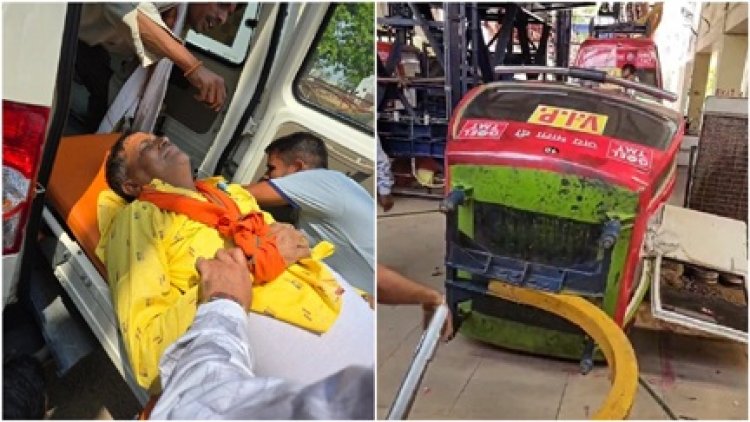 मां बमलेश्वरी मंदिर में लगे रोप की ट्राली गिरी, भाजपा नेता हुए घायल