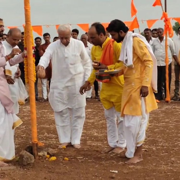 टेमला में 7 दिवसीय भागवत कथा की तैयारी:18 एकड़ में लगेगा एयरकूल्ड पंडाल, रासलीला भी होगी