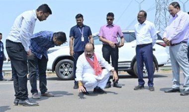 उप मुख्यमंत्री अरुण साव ने भारतमाला परियोजना के निर्माण का किया औचक निरीक्षण