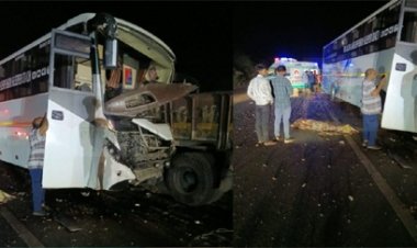 यात्रियों से भरी बस हादसे का शिकार, मौके पर ही 1 की मौत, 8 लोग हुए घायल