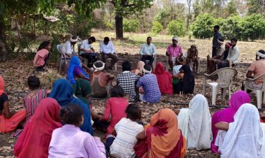 कट्ठीवाड़ा में नई ग्राम सभा का गठन:उडनचापरी फलिया से लौंगसिंह मसानिया अध्यक्ष बने, गांव का नक्शा तैयार किया