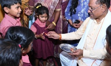 नौनिहालों के दिलों में भी बसते हैं प्रधानमंत्री नरेंद्र मोदी और मुख्यमंत्री विष्णुदेव साय