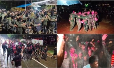 सबसे बड़े माओवादी के मारे जाने पर जवानों ने मनाया जश्न, बरतसे पानी में जमकर नाचे