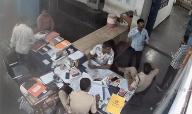 रायपुर के थाने में युवक ने खुद का गला काटा