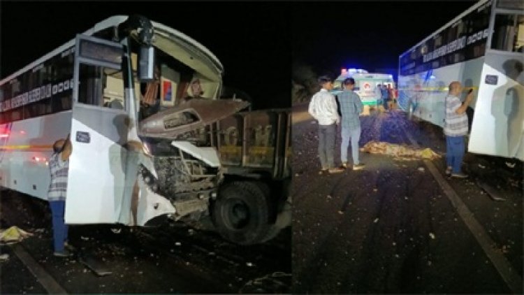 यात्रियों से भरी बस हादसे का शिकार, मौके पर ही 1 की मौत, 8 लोग हुए घायल