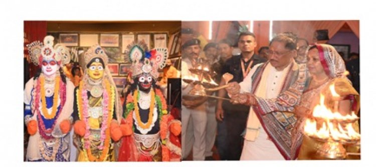 मुख्यमंत्री ग्राम दोकड़ा में भगवान जगन्नाथ मंदिर के प्राण प्रतिष्ठा कार्यक्रम में शामिल हुए