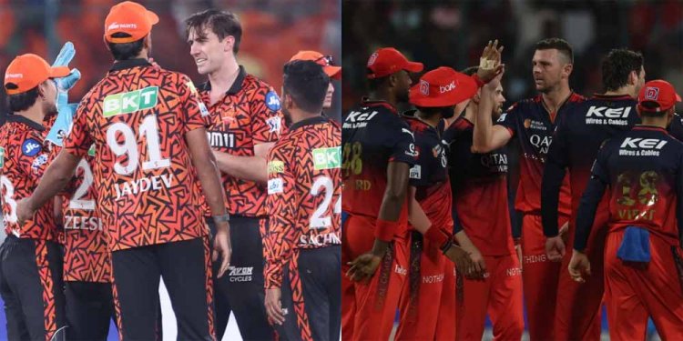 आरसीबी आज हैदराबाद के खिलाफ मुकाबला जीतकर पहली बार लीग चरण में शीर्ष दो में जगह बनाना चाहेगी