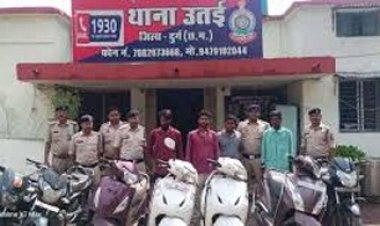 7 चोरी की मोटरसायकिल के साथ चार गिरफ्तार