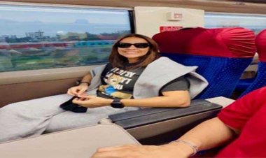 नेहा धूपिया ने मुंबई से सूरत तक वंदे भारत ट्रेन यात्रा की, बचपन की यादों में खो गयी