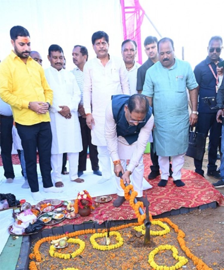 मुख्यमंत्री साय ने कुनकुरी में 250 सीटर नालंदा परिसर का किया भूमिपूजन: लाइब्रेरी में होगी इंडोर और आउटडोर अध्ययन की व्यवस्था