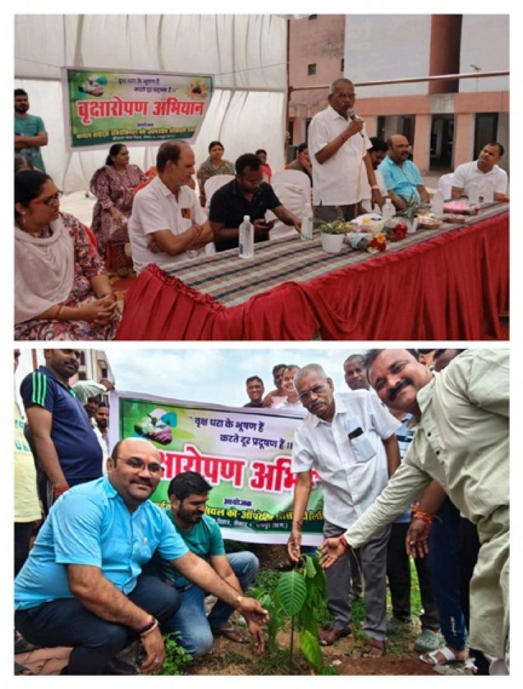 वृक्षारोपण अभियान में शामिल हुए रायपुर विकास प्राधिकरण अध्यक्ष साहू