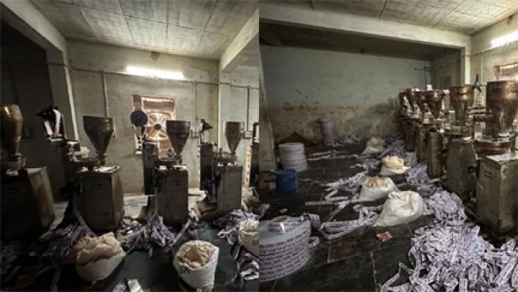 गुटखा बनाने वाली फैक्ट्री में GST का छापा