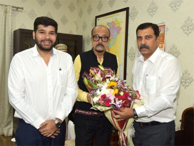 राज्यपाल डेका से राष्ट्रीय व्यापारी कल्याण बोर्ड के सदस्य ने की सौजन्य भेंट