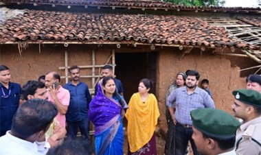 मंत्री लक्ष्मी राजवाड़े ने हाथी प्रभावित क्षेत्रों का किया दौरा