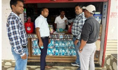 कोटपा एक्ट के तहत तंबाकू बिक्री पर कार्रवाई