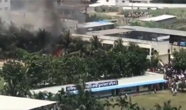 ढाका में कॉलेज परिसर पर क्रैश हुआ वायुसेना का विमान, 1 की मौत, 100 घायल