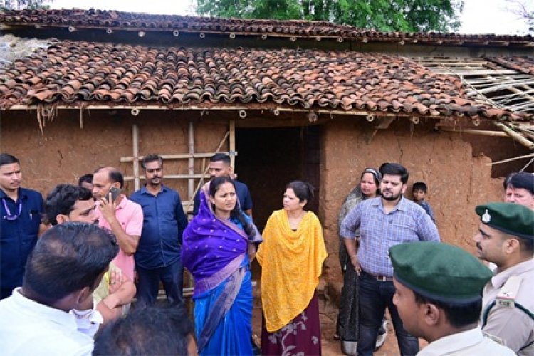 मंत्री लक्ष्मी राजवाड़े ने हाथी प्रभावित क्षेत्रों का किया दौरा