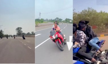 नया रायपुर में बाइक स्टंट करते युवाओं का वीडियो वायरल