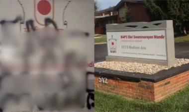 अमेरिका में बदमाशों ने फिर किया हिंदू मंदिर पर हमला