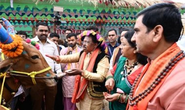 कृषि मंत्री निवास में धूमधाम से मनाया गया पारंपरिक पर्व ‘पोरा तिहार’