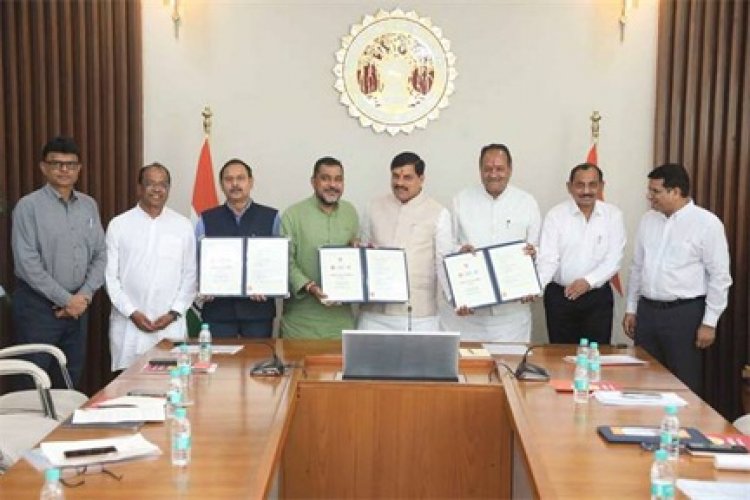 मुख्यमंत्री डॉ. यादव की मौजूदगी में आनंद ग्रामों के विकास और नदी संरक्षण पर हुए दो एमओयू