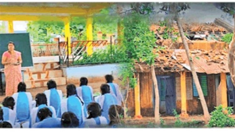 खुले आसमान के नीचे, बारिश में पढ़ाई...छात्रों ने अपने भविष्य की लगाई गुहार