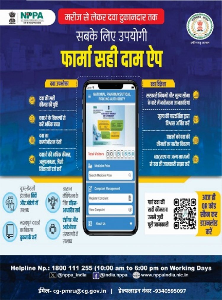 'फार्मा सही दाम' मोबाइल ऐप - दवा कीमतों में पारदर्शिता और उपभोक्ता सशक्तिकरण की दिशा में नया कदम
