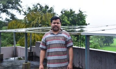 भुनेश देवांगन के घर का छत बना सूर्यघर