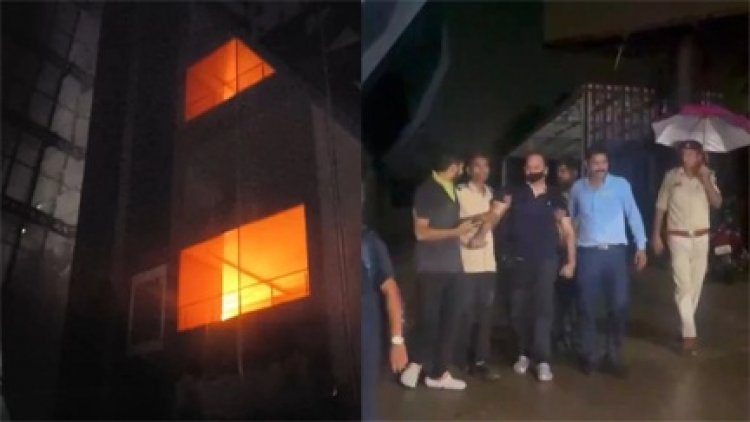रायपुर के सात मंजिला बेबीलोन टाॅवर में भीषण आग