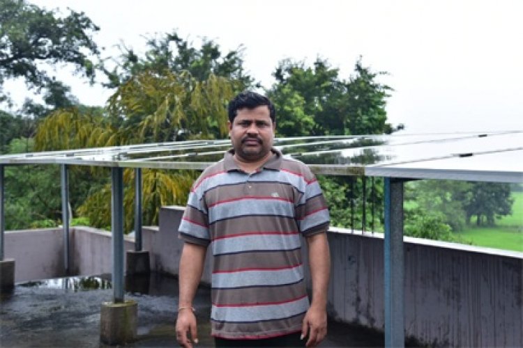 भुनेश देवांगन के घर का छत बना सूर्यघर