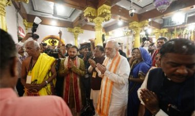 केंद्रीय गृह मंत्री अमित शाह और मुख्यमंत्री विष्णुदेव साय ने मां दंतेश्वरी की पूजा-अर्चना कर देश-प्रदेश की