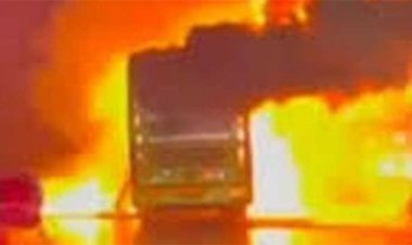 आंध्र प्रदेश में एक यात्री बस में आग लगने से 20 लोगों की मौत